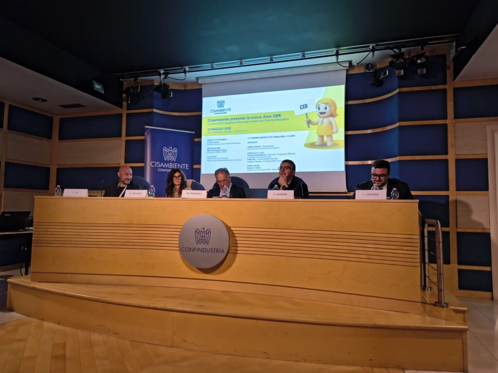 Transizione energetica e sinergie associative: la Renewable Energy Foundation ETS aderisce alla nuova Area CER di Cisambiente Confindustria